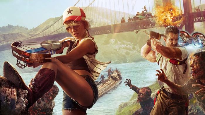 Multiple characters are fighting in Dead Island 2.