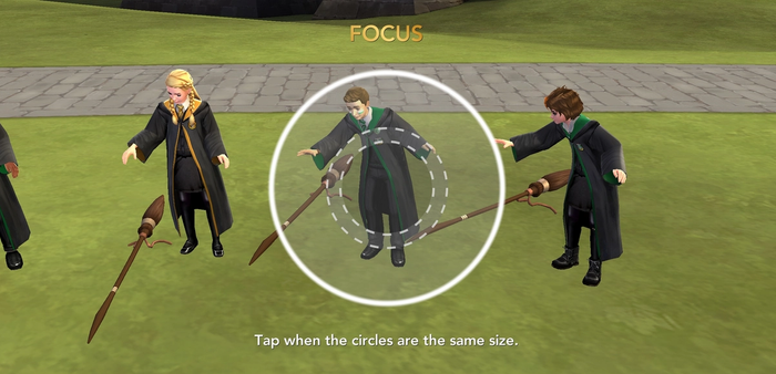 Harry Potter Magic Awakened pick up broomstick prompt tap the circle